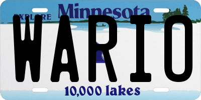 MN license plate WARIO