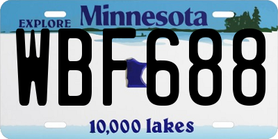 MN license plate WBF688