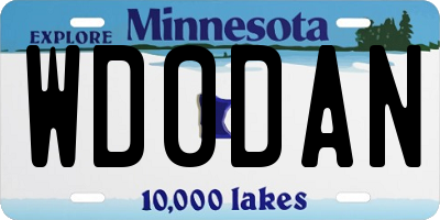 MN license plate WD0DAN