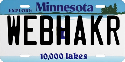 MN license plate WEBHAKR