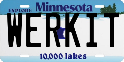 MN license plate WERKIT