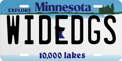 MN license plate WIDEDGS