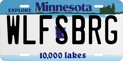 MN license plate WLFSBRG