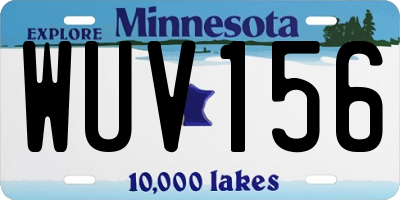 MN license plate WUV156