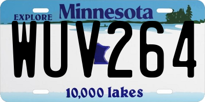 MN license plate WUV264