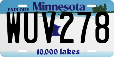 MN license plate WUV278