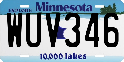 MN license plate WUV346