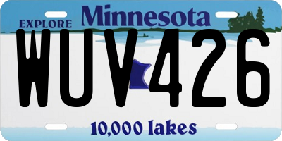 MN license plate WUV426