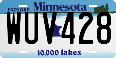 MN license plate WUV428