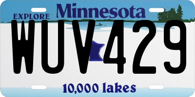 MN license plate WUV429