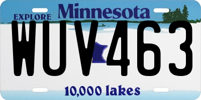 MN license plate WUV463