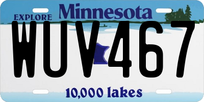 MN license plate WUV467