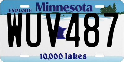 MN license plate WUV487