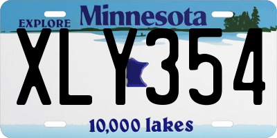 MN license plate XLY354