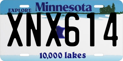 MN license plate XNX614