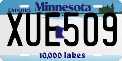 MN license plate XUE509
