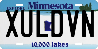 MN license plate XULDVN