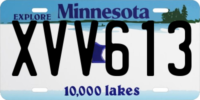 MN license plate XVV613