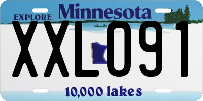 MN license plate XXL091