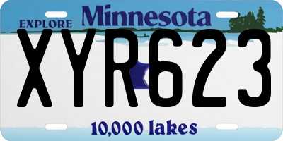 MN license plate XYR623