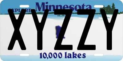 MN license plate XYZZY