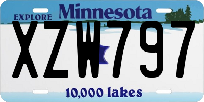 MN license plate XZW797