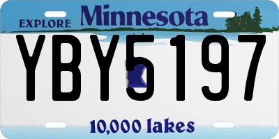 MN license plate YBY5197