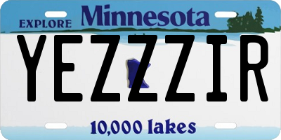 MN license plate YEZZZIR