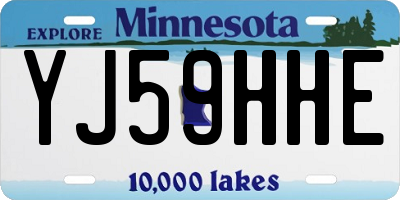 MN license plate YJ59HHE