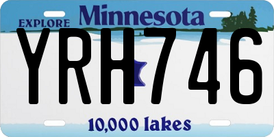 MN license plate YRH746