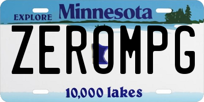 MN license plate ZEROMPG