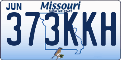 MO license plate 373KKH