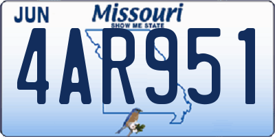 MO license plate 4AR951