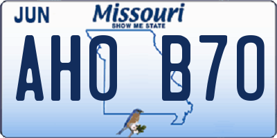 MO license plate AH0B7O