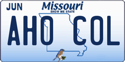 MO license plate AH0C0L