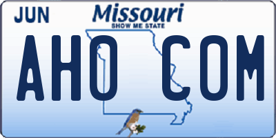 MO license plate AH0C0M