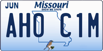 MO license plate AH0C1M