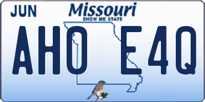 MO license plate AH0E4Q