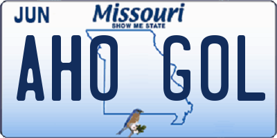 MO license plate AH0G0L