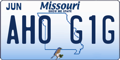 MO license plate AH0G1G