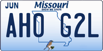 MO license plate AH0G2L