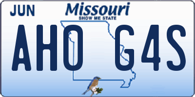 MO license plate AH0G4S