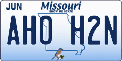 MO license plate AH0H2N
