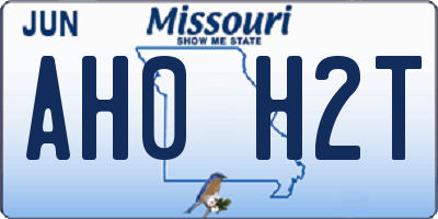 MO license plate AH0H2T