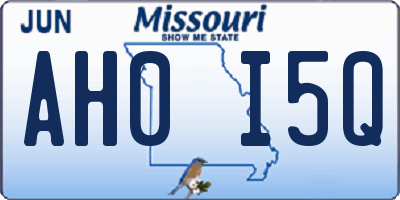 MO license plate AH0I5Q