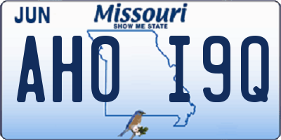 MO license plate AH0I9Q