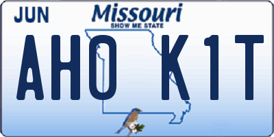 MO license plate AH0K1T