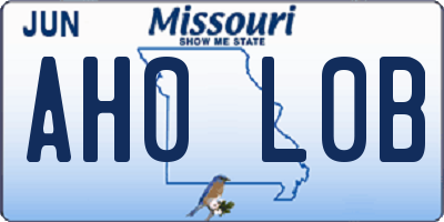 MO license plate AH0L0B