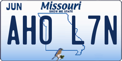 MO license plate AH0L7N