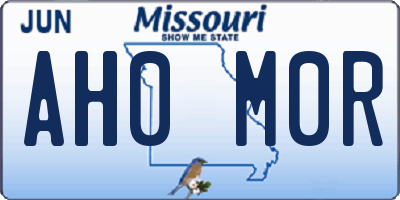 MO license plate AH0M0R